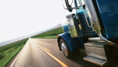 commercial truck driving