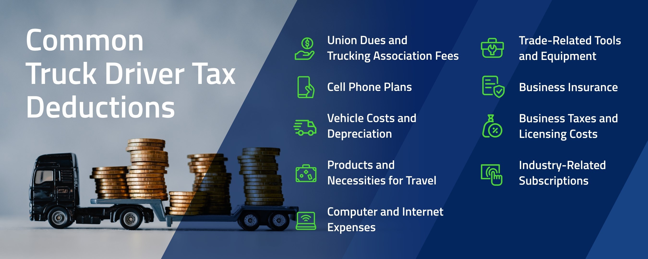 common truck driver tax deductions graphic